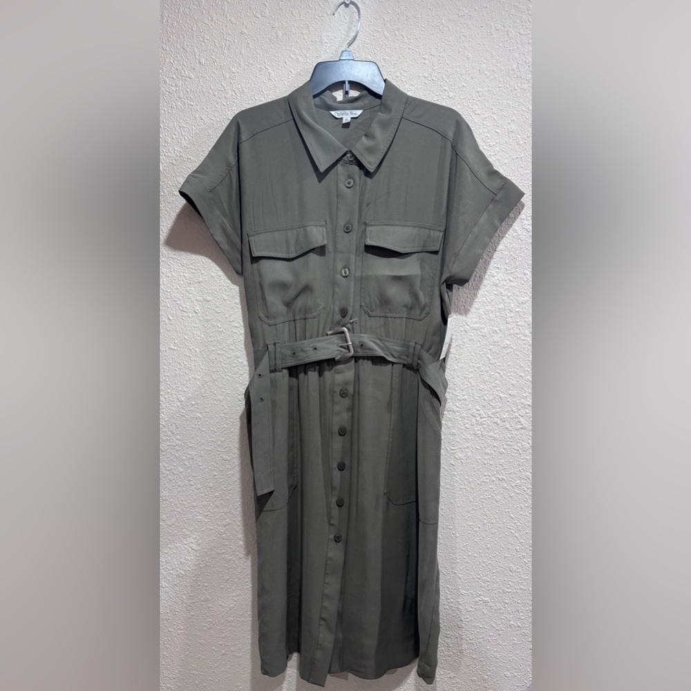 Green Button-Down Dress